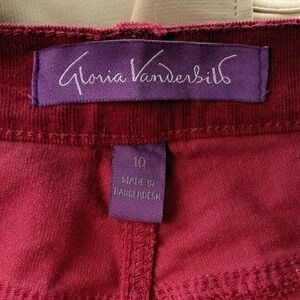 Gloria Vanderbilt Burgundy Trousers